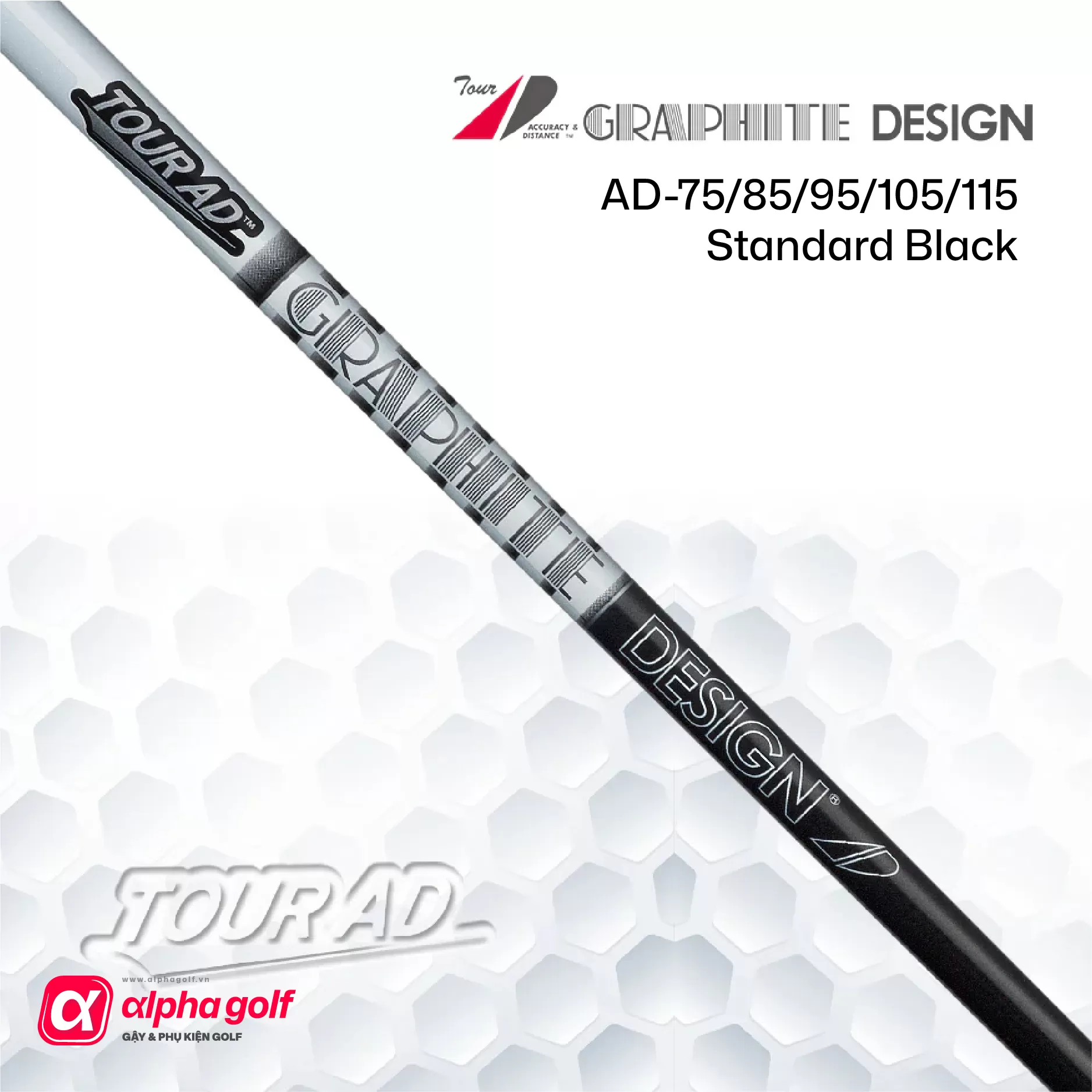 Shaft Graphite Design AD-75/85/95/105/115 Standard Black